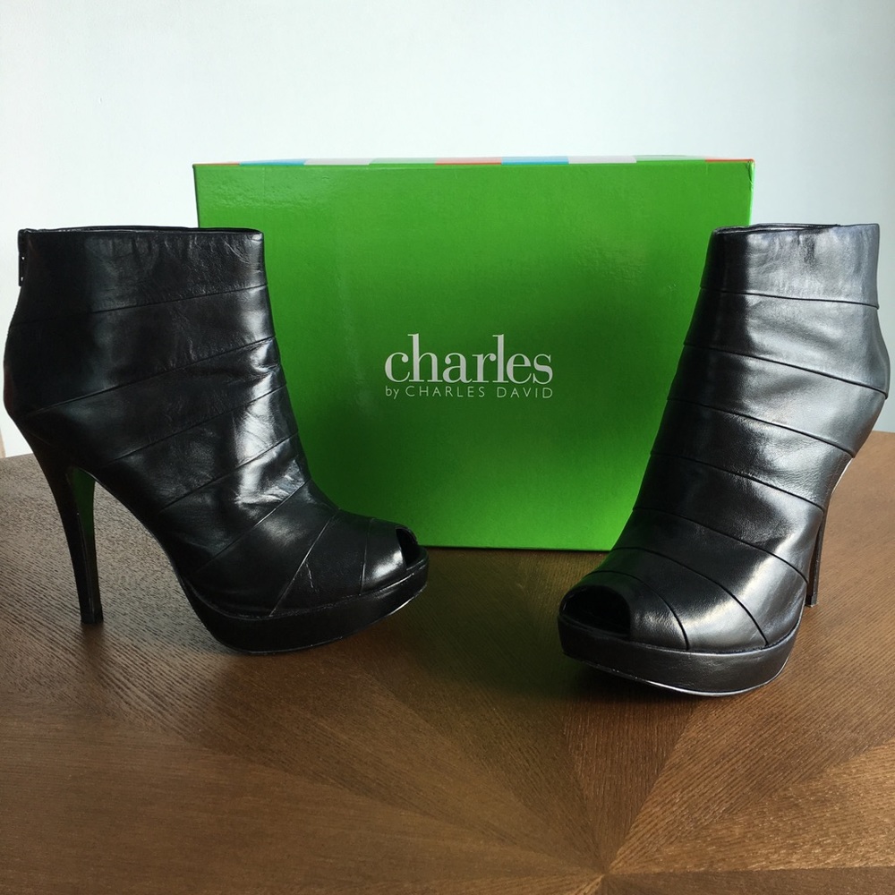 Charles David Peep-toe Platform Booties